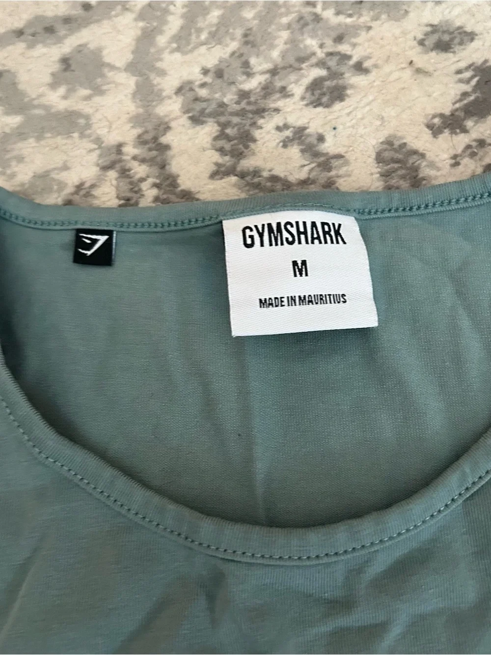 Gymshark Sage Green Cropped Tank with Adjustable Ties